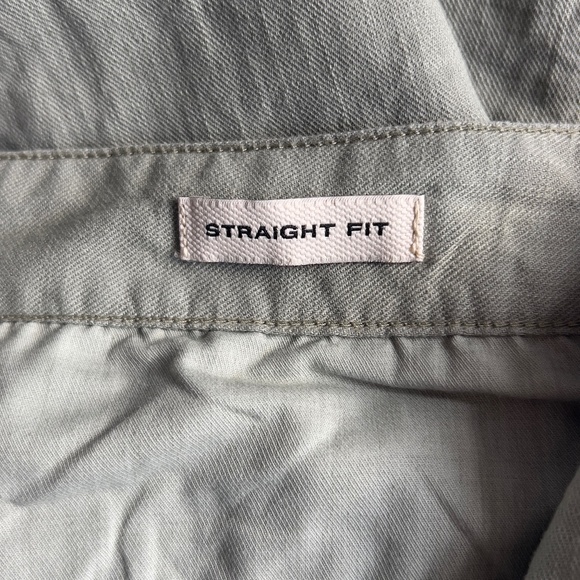 FLINT & TINDER straight fit cotton linen pants men's size 33x32 green casual - Picture 7 of 8